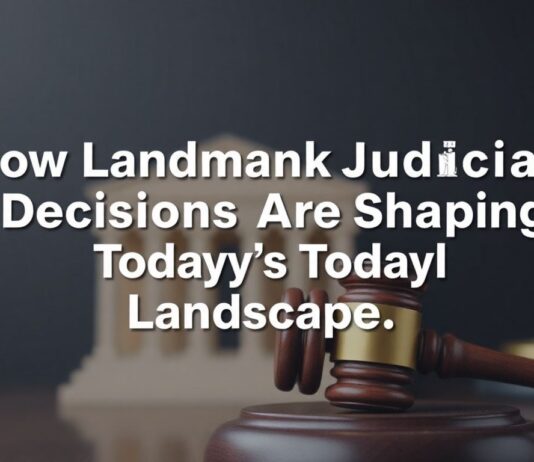 How Landmark Judicial Decisions Are Shaping Today’s Legal Landscape How Landmark Judicial Decisions Are Shaping Today's Legal Landscape